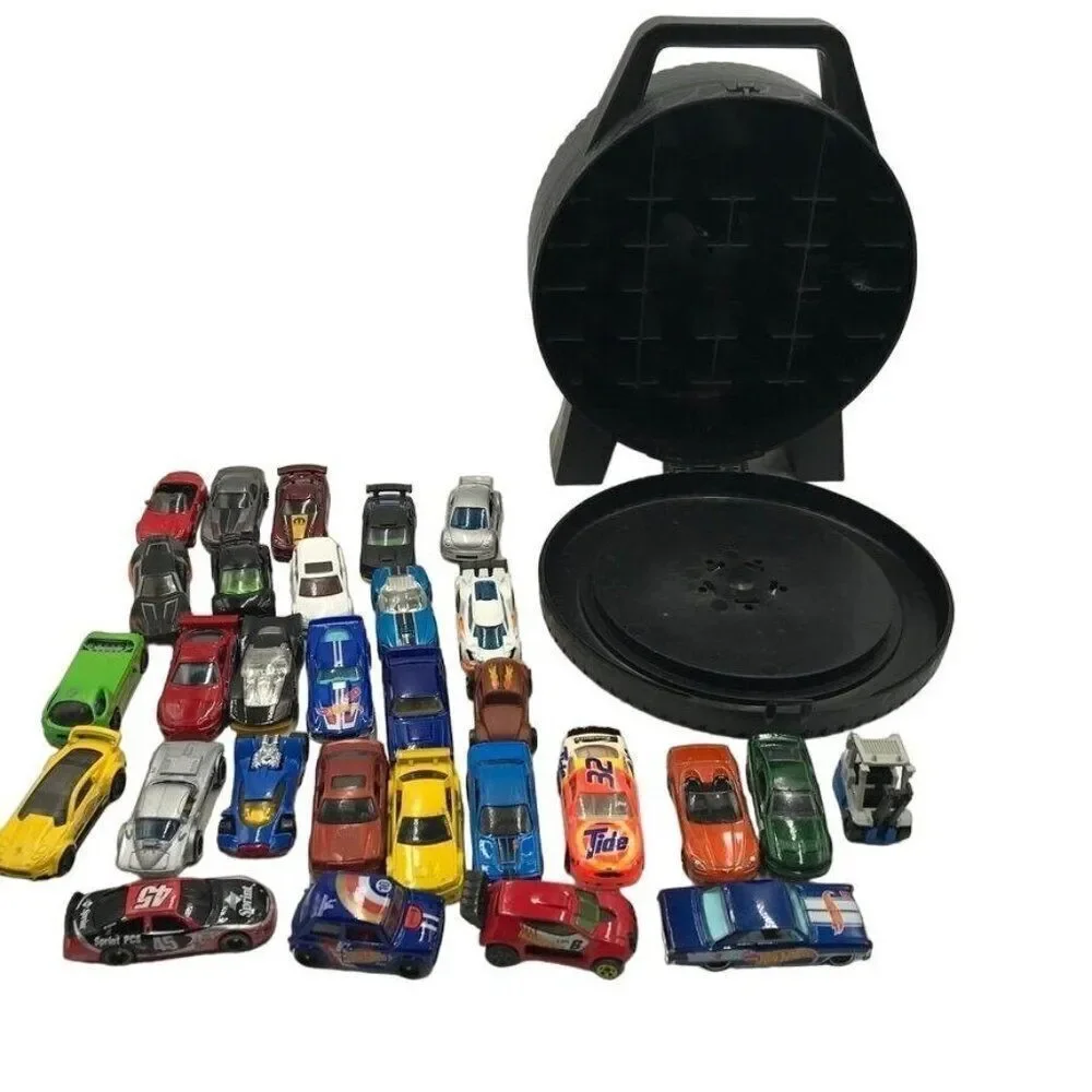 Hot Wheels 30 Cars Tire Rally Carrying Case Storage Mattel Tara Toy